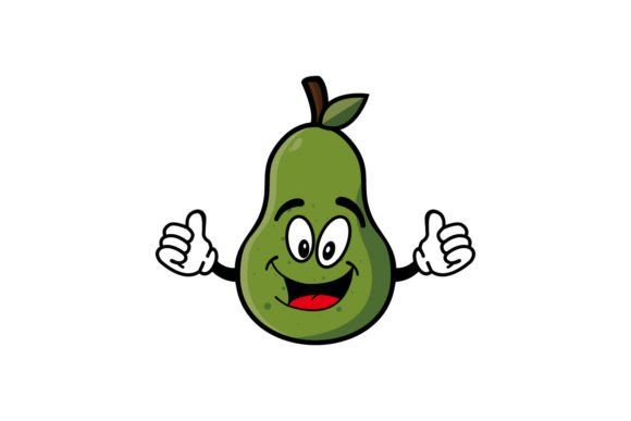 Download Cute Smiling Avocado Cartoon Character - Premium Resources