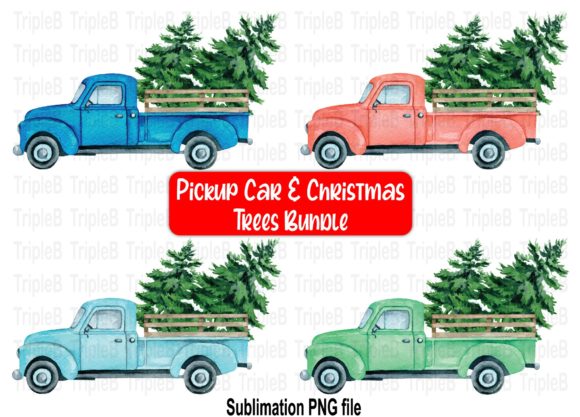 Download Christmas Tree Pickup Car Bundle Designs - Christmas Collection