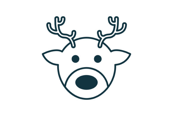 Download Christmas Icon Deer Line Art - Christmas Collection