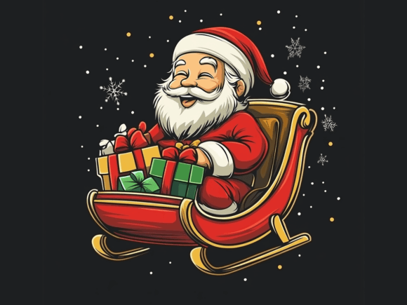 Download Santa Snowmobile Christmas Vector Art - Christmas Collection