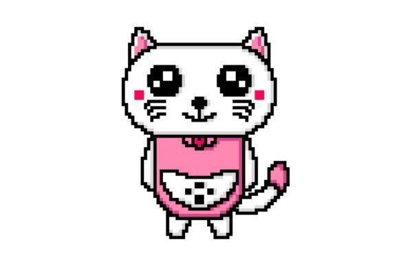 Download Cute Pixel Art Cat Illustration Design - Cat illustration Collection