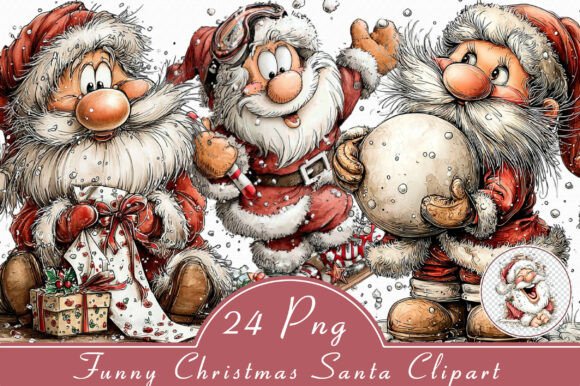 Download Funny Christmas Santa Clipart - Christmas Collection
