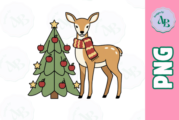 Download Cottagecore Woodlands Deer Christmas PNG - Christmas Collection
