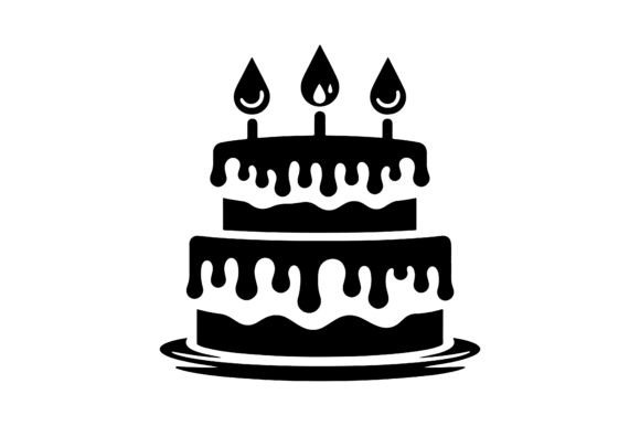 Download Birthday Cake Vector Graphic Silhouette - Vector graphic Collection