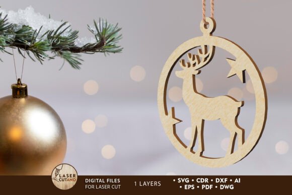 Download Deer Christmas Tree Toy Ornament File - Christmas Collection