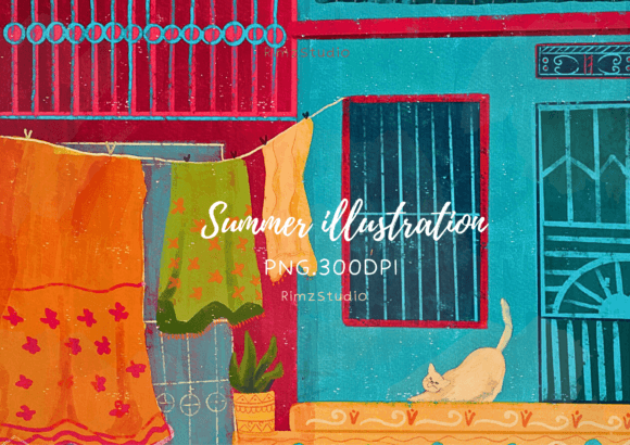 Download Summer Cat Illustration, Summer Png - Cat illustration Collection