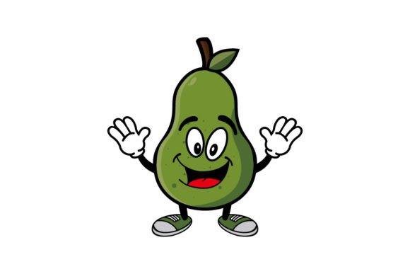 Download Cute Smiling Avocado Cartoon Character - Avocado cartoon Collection