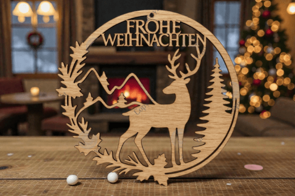 Download Deer Christmas Wreath SVG - Christmas Collection