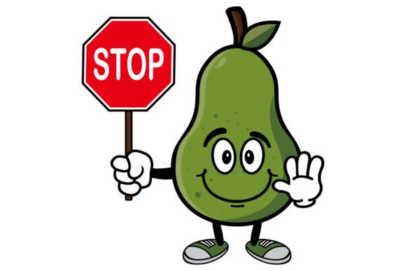 Download Smiling Avocado Cartoon Mascot Character - Avocado cartoon Collection